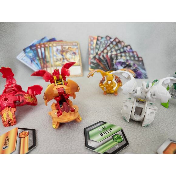 Lot 6 Bakugan Battle Brawlers Cards Metal Coins Dragon - Picture 3 of 6
